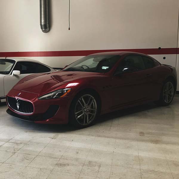 Cars in garage